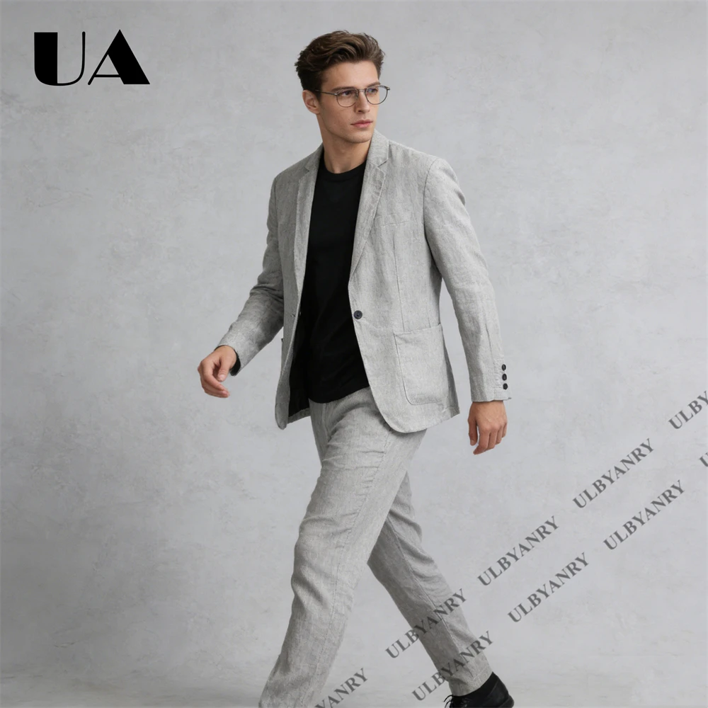 Breathable Men’s Linen Suit 2  - Men Linen Formal Wear recension och pris