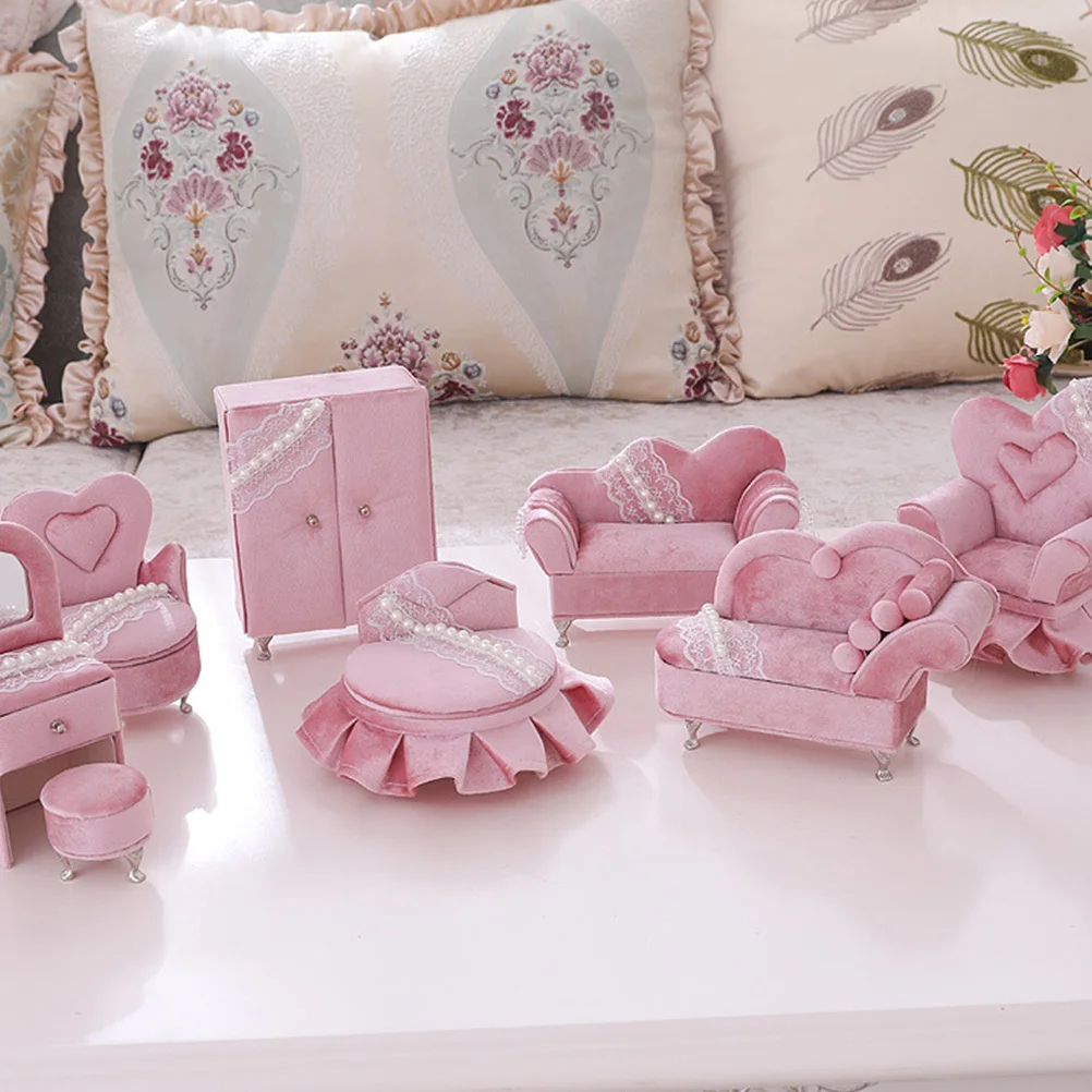 

Sofa Shaped Jewelry Box Elegant Storage Solution for Bracelets Rings Necklaces Small Organizer Dust Proof Container