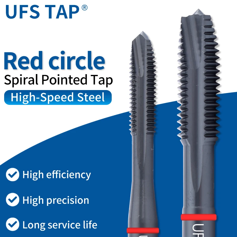 UFS TAP 1PCS HSS-CO Red Ring JIS Standard OX Spiral Pointed Tap M1M2 M3 M4 M5 M6 M7 M8 M9 M10 M11 M12 Machine Screw Thread Taps