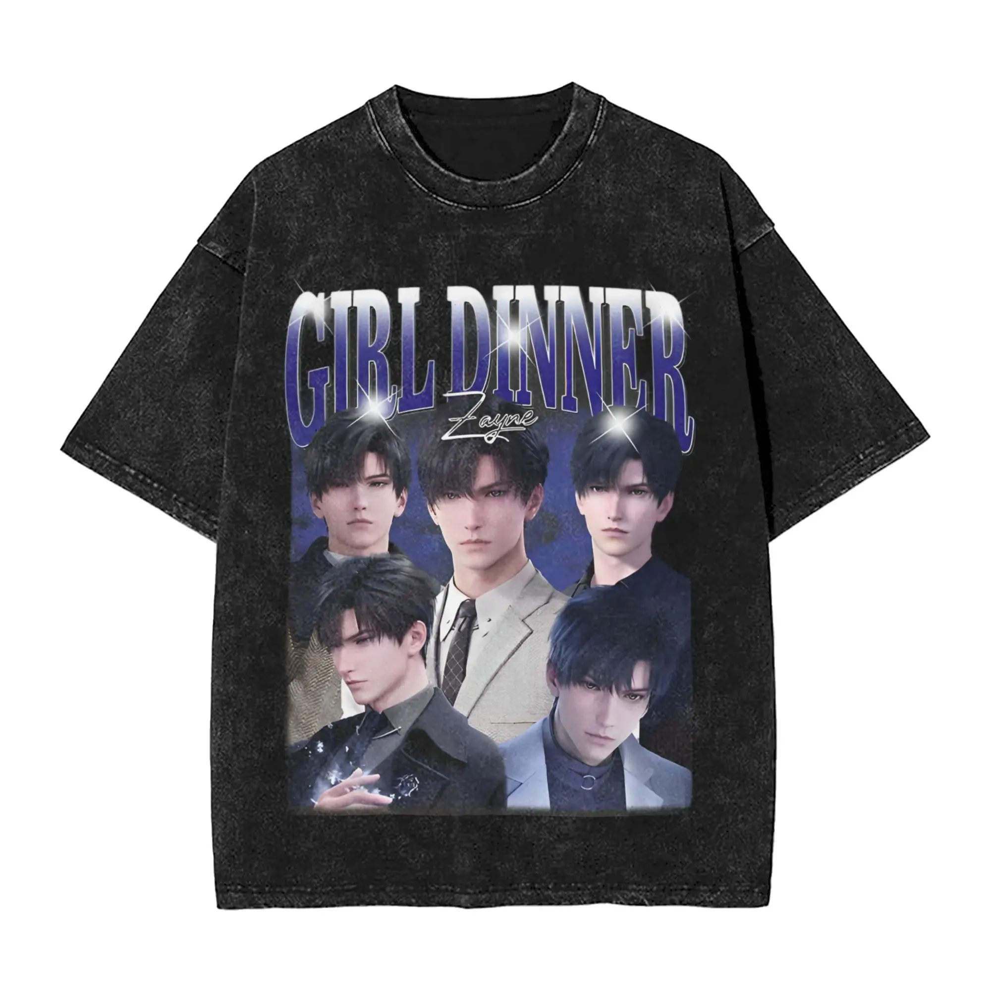 

Girl Dinner Zayne Love and Deepspace T Shirt Summer Vintage T-Shirts Cotton Tee Shirt For Male Short-Sleeved Loose Clothing