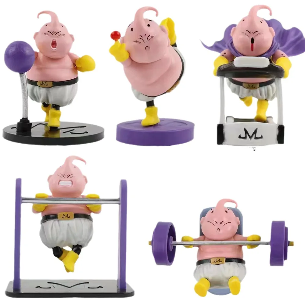 5 Stück/Set Dragon Ball Z Fitness BUU Actionfiguren Spielzeug Sammlung PVC-Modell Vinyl-Figur Puppe
