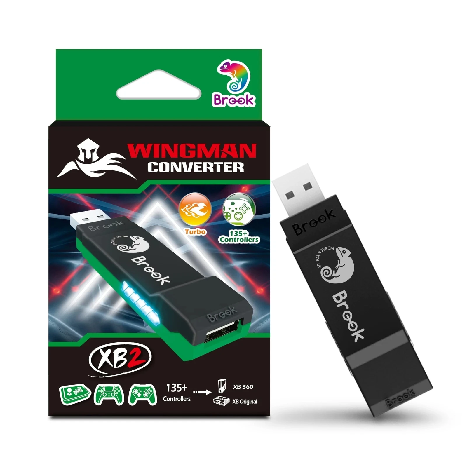 Brook Wingman XB 2 Converter - Wireless Controller Adapter for XB Retro Console