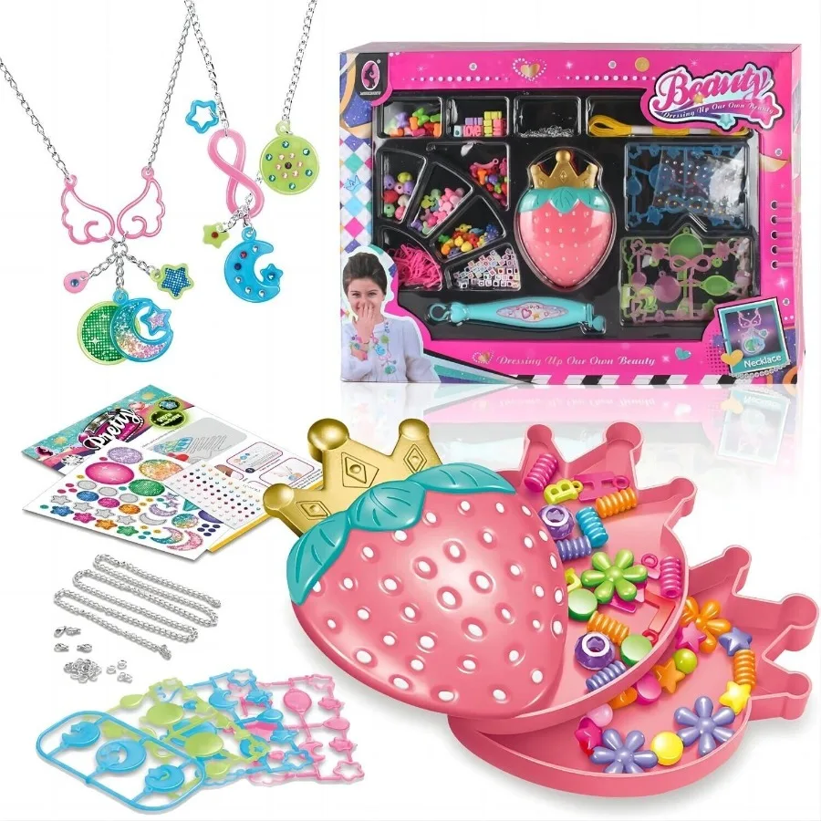 2 jeux de jouets de bricolage, Puzzle, ruban créatif tissé, cordes à main, fabrication de bijoux, Kit artisanal, étuis créatifs pour bracelets et cou