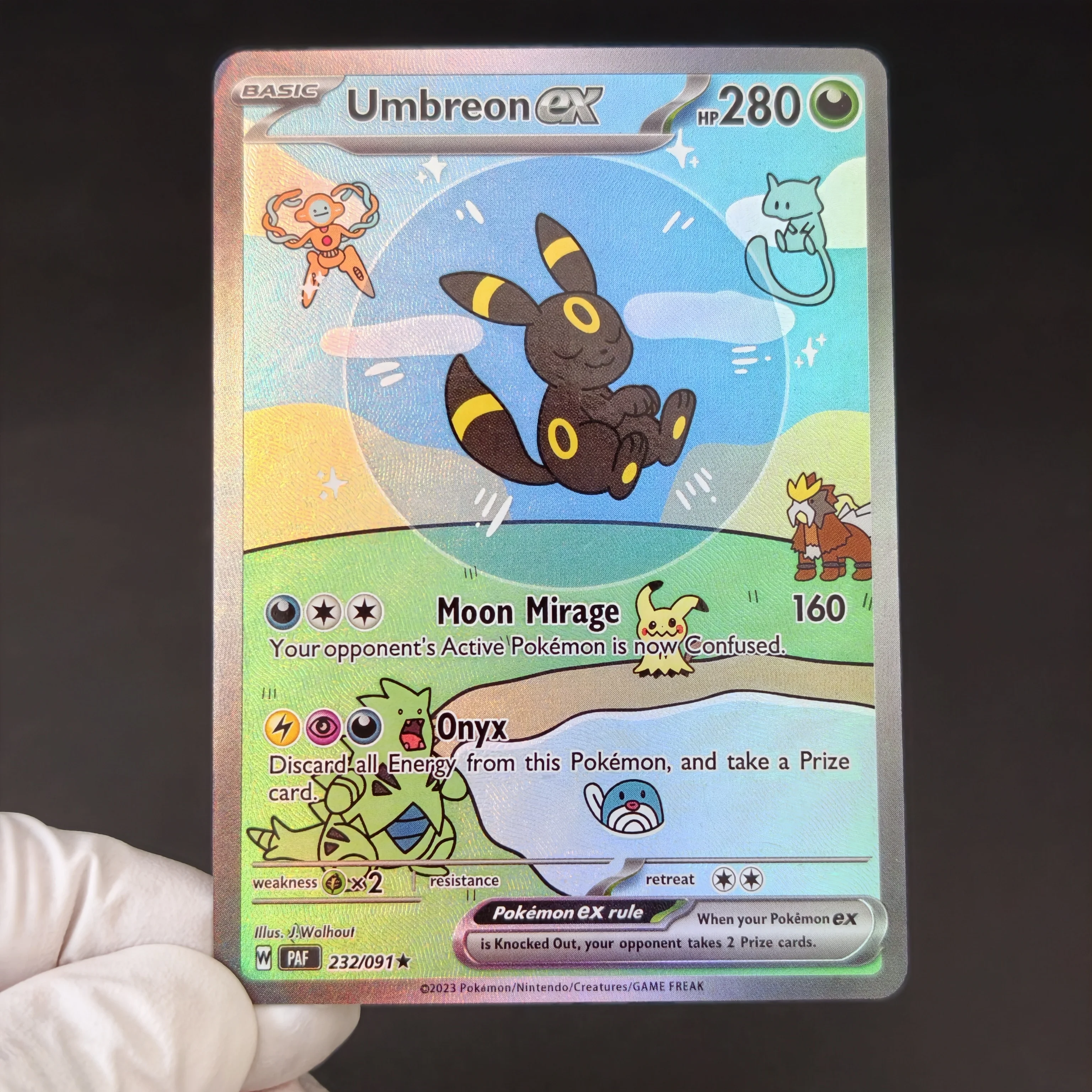 Bubble Series PTCG Pokemon Cards Victini ex Umbreon Gengar Dragonite Pikachu ex DIY Self Made Holo Textured Collectible Card view 5