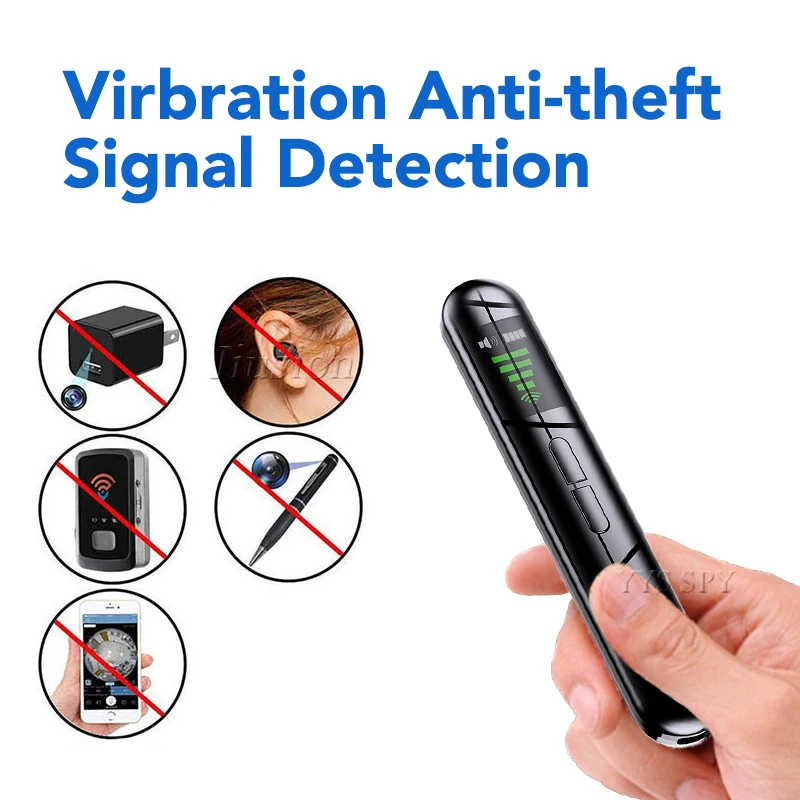 Anti Candid Hidden Camera Detector Pen Anti Theft Memory Function Wireless Spy Pinhole Cam Infrared Detection GPS Tracker Scan