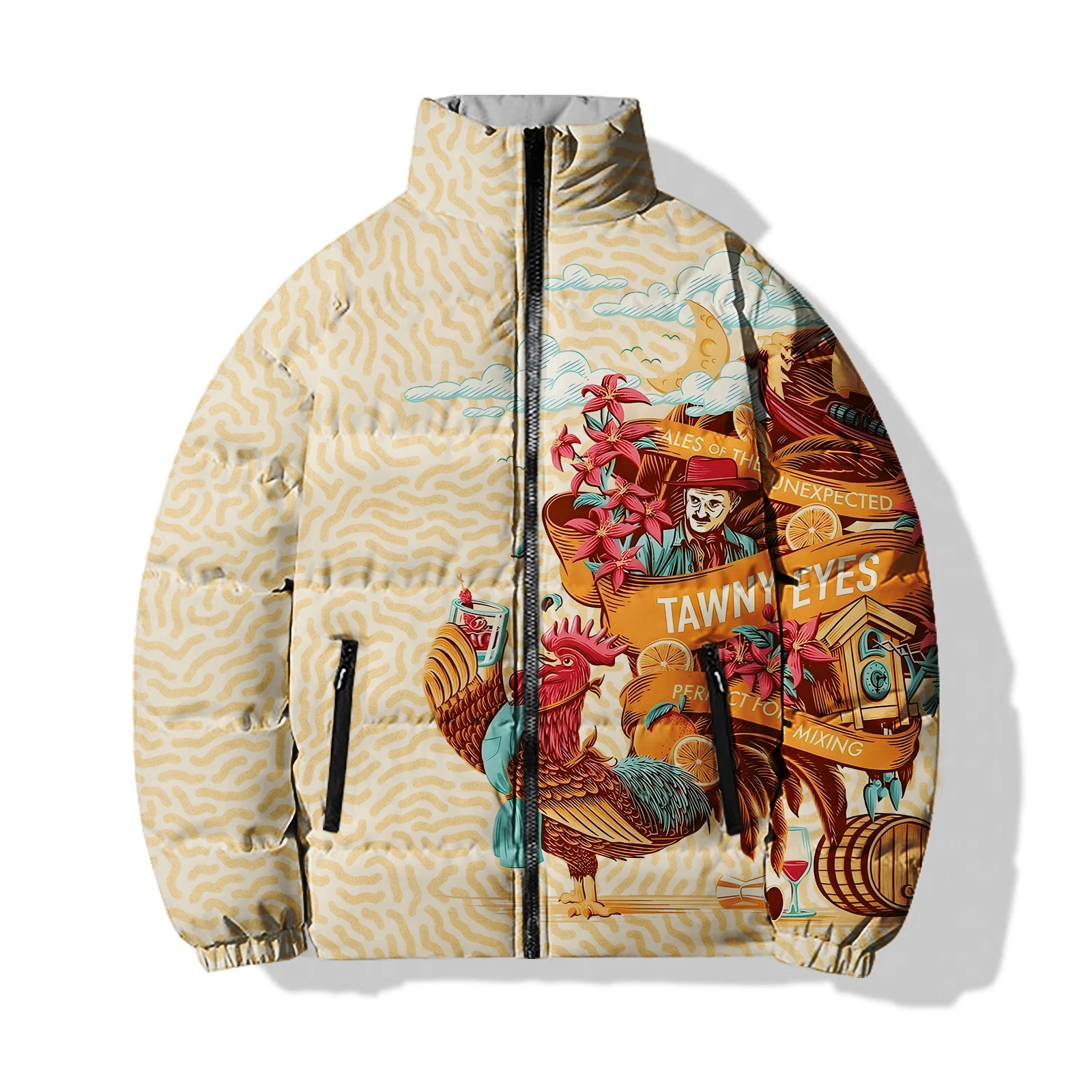 Retro Men\'s Winter Coat Cartoon Men\'s Clothing 2024 New in Down Coats Rabbit Cool Affordable Autumn Durable Padding Man Jackets