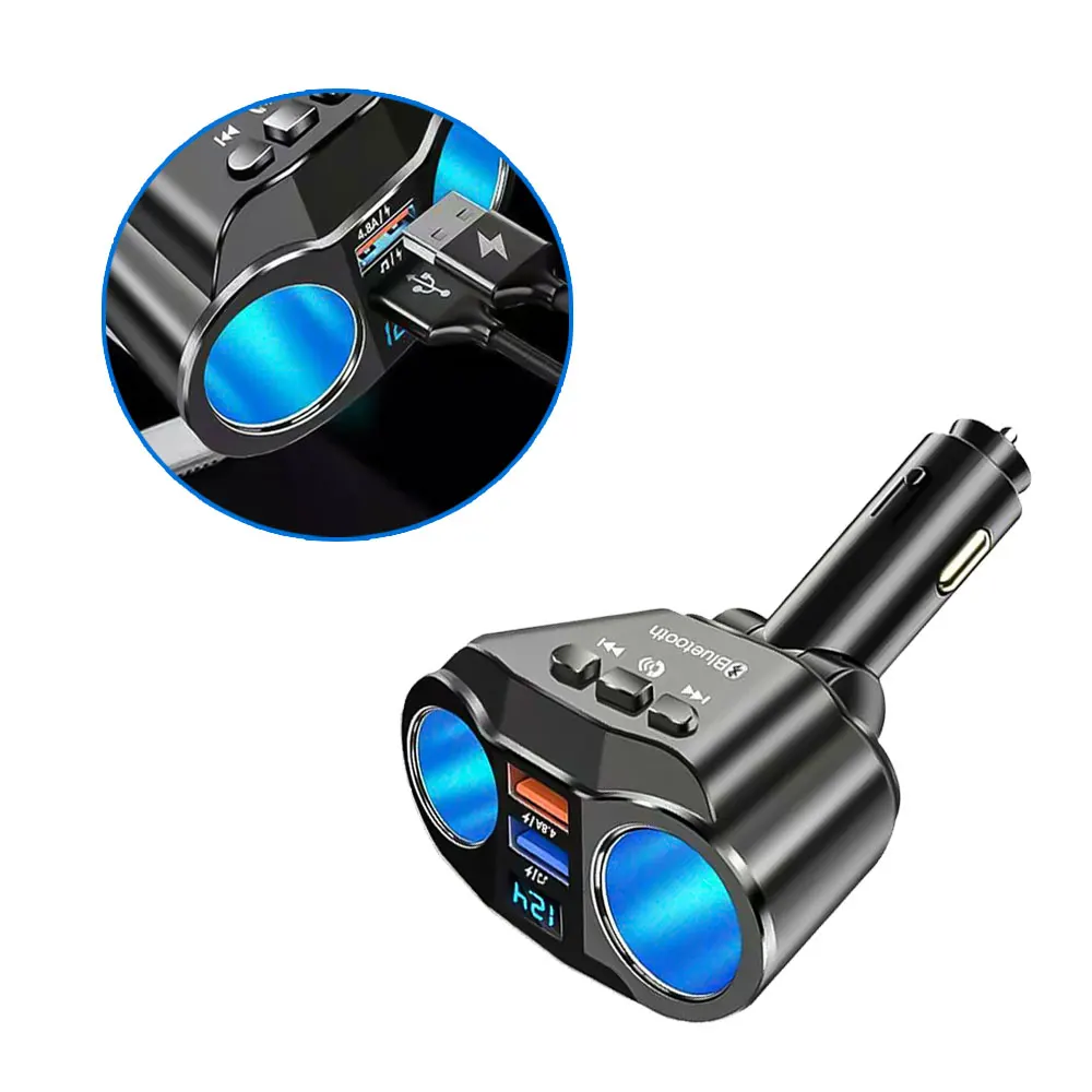 

1pc Universal Car Dual USB Phone Charger Car Fast Charger Adapter Multifunctional Car Charging Socket Auto Interior Accessories