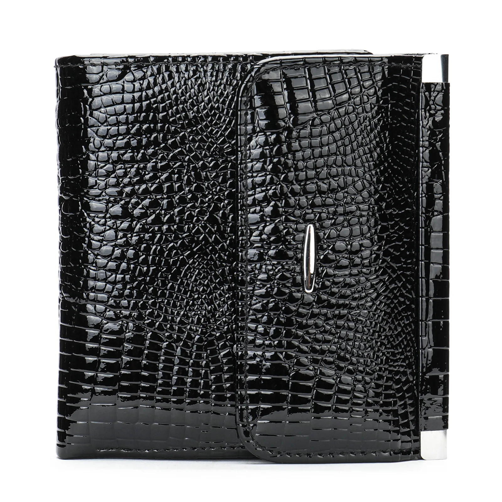 

Cowhide Women's Purse Retro Fashion Alligator Pattern Female Leather Short Clutch Bag Luxury Designer Women Gift Coin Purse