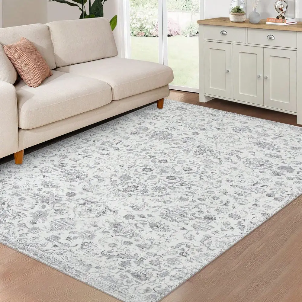 

Carpet Vintage Distressed Carpet Oriental Floral Rug Home Decorative Rug NonSlip And AntiFouling Suitable For Living Room Kitch