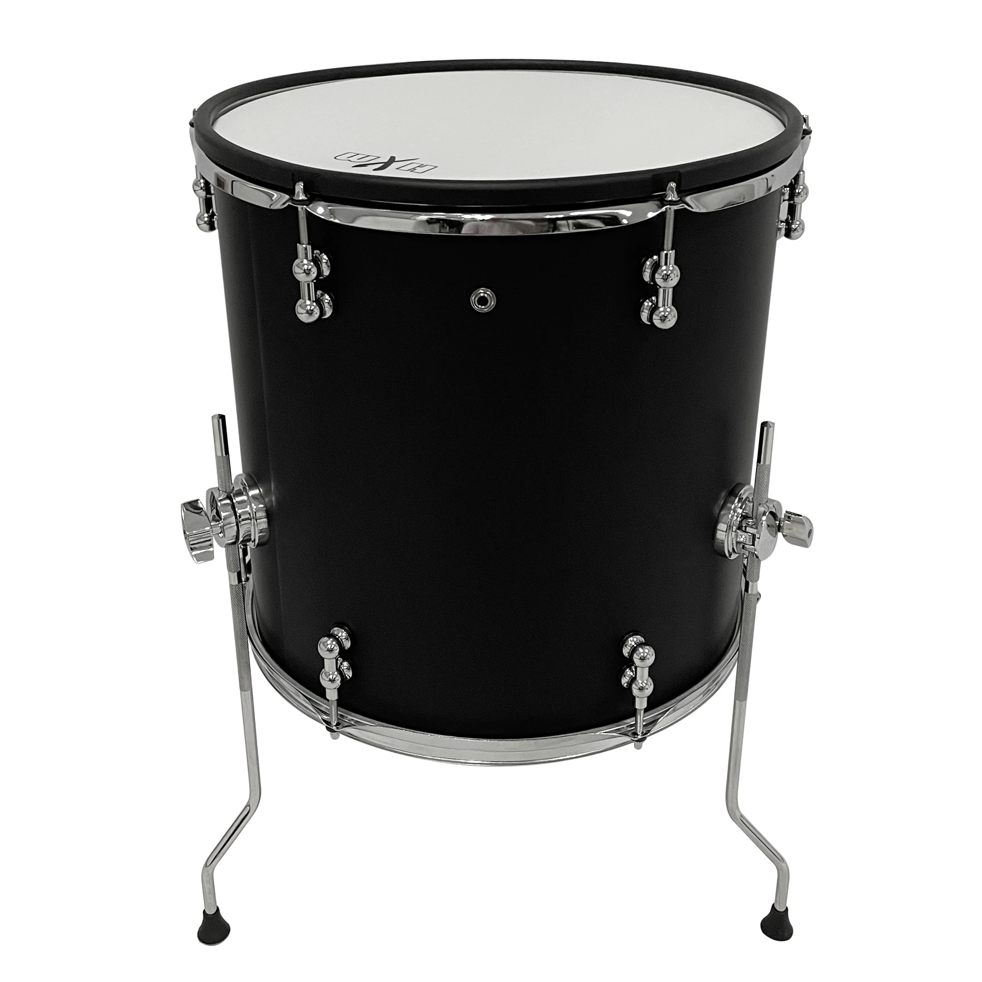 14x14 Matt Black Double Layer Mesh Head Rim Floor Tom Drum Pad Replacement Accessory
