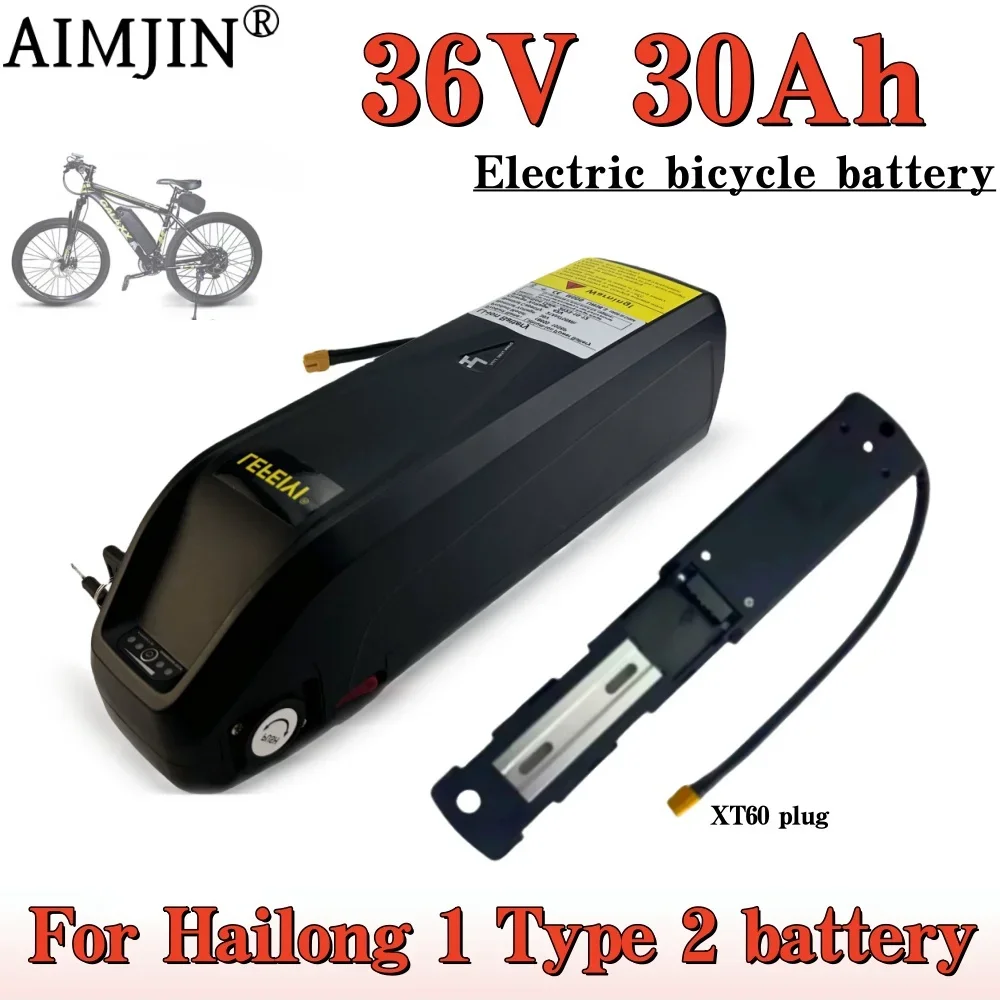 NEW Original 36V  30AH Hailong 1 and Type 2 Battery 30A BMS 350W 500W 750W 1000W 18650 Power Cell with BMS