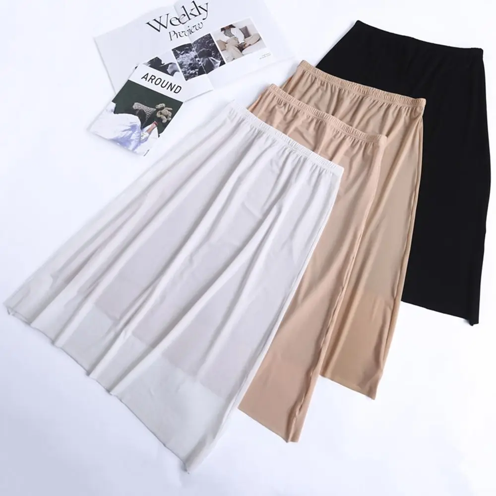 Base Of Petticoat Inside Petticoat Dress Underskirt Half Slips Ice Silk Underskirt Women Long Petticoat Safety Underskirt Slips