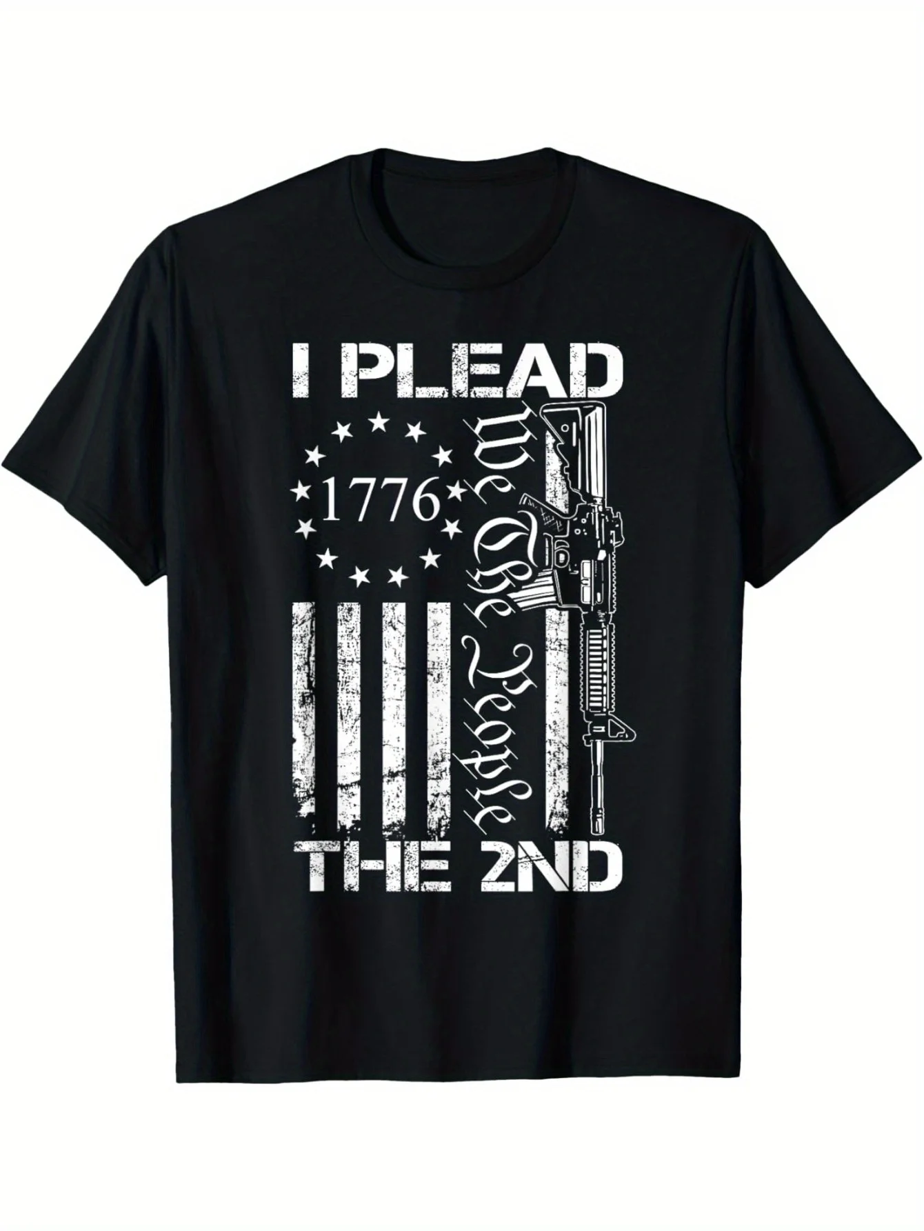 2026 Men's 2Nd Amendment Ar15 Pro Gun Rights Graphic T-Shirt Black Tee for Casual Wear Unisex Streetwear Tops Summer Tee Shirt