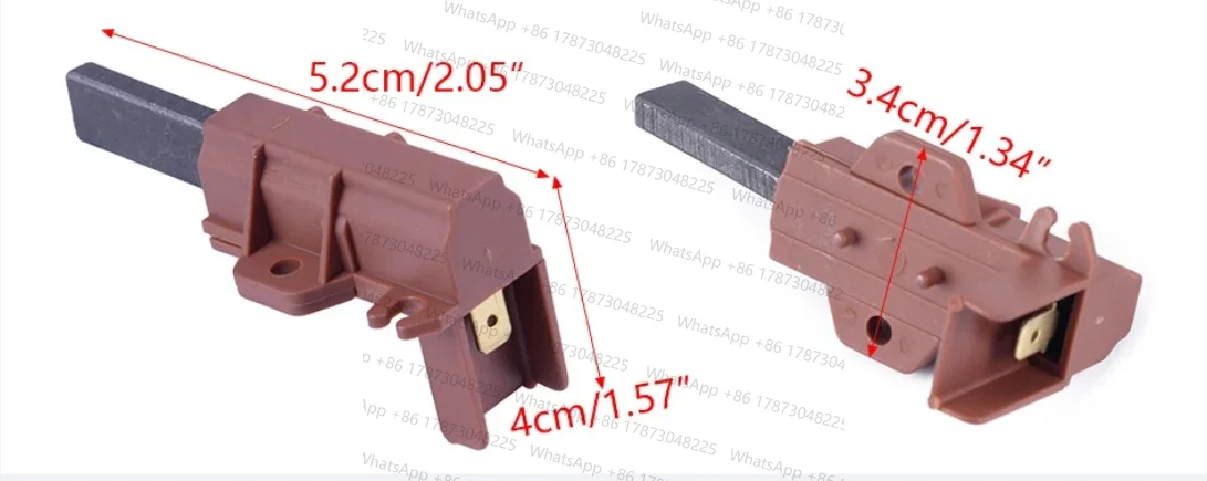 LETAOSK 2 uds PA66 lavadora de Metal Motor cepillo de carbón y soporte apto para Samsung Ariston Indesit Hotpoint
