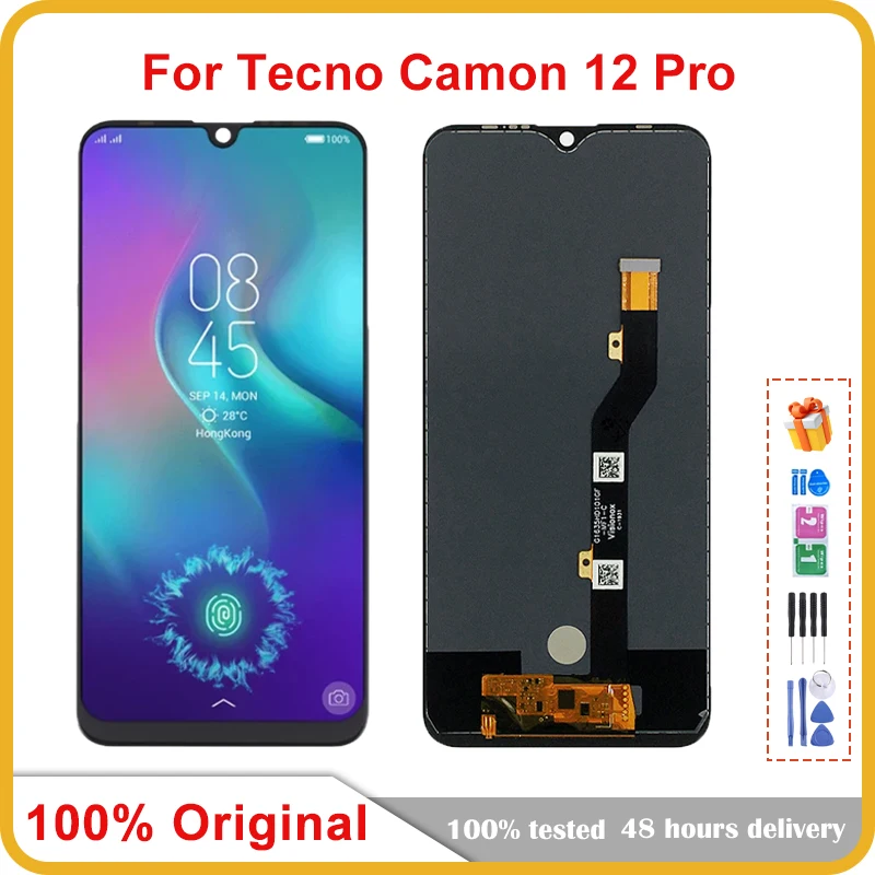 

6.35" OLED Support Fingerprint For Tecno Camon 12 Pro CC9 LCD Display Touch Screen Digitizer Assembly Repair Replacement Parts