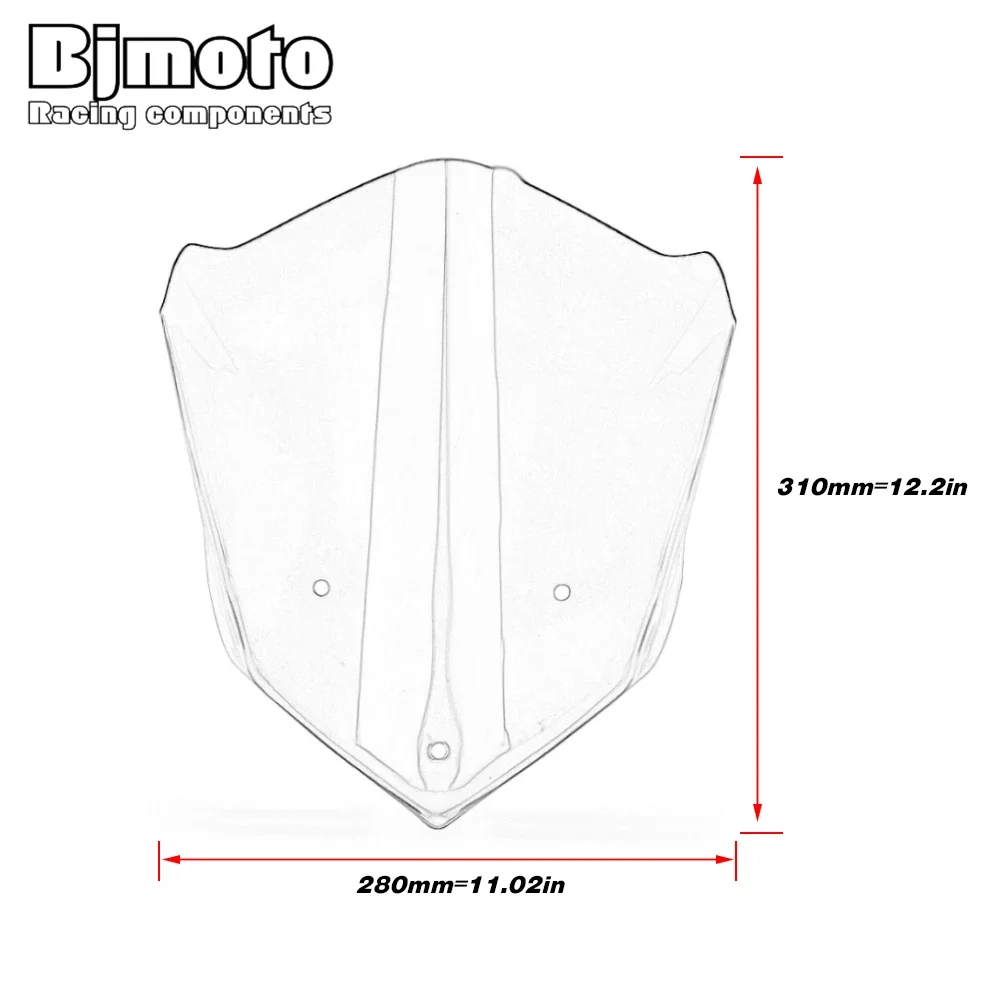 Windshield Windshield Windscreen For BMW F800R F800 R 2015 2016 2017 2018 2019 2020 2009-2013 Wind Shield Airflow Deflectors