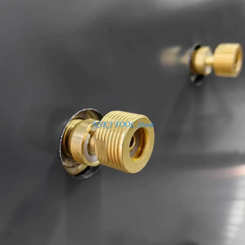 

L8RC Corrosion Resistant Brass Pipe Fitting Adapters Angled Curved Foot Thread Connection 360 Degree Rotation for Bathroom