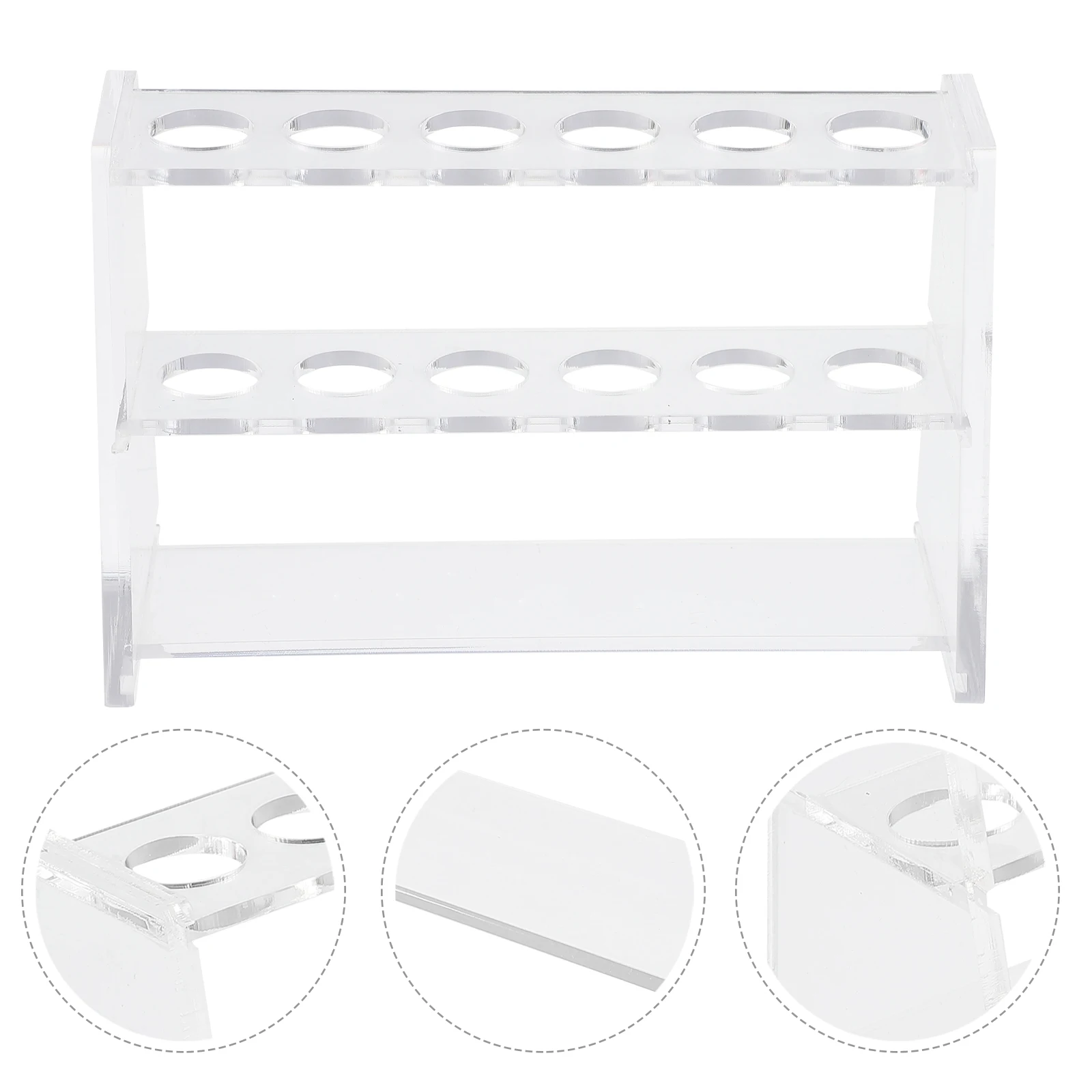 

24pcs Colorimetric Tube 12 Hole Acrylic Test Tube Holder Dual ganizer Transparent Stand Scientific Storage Rack