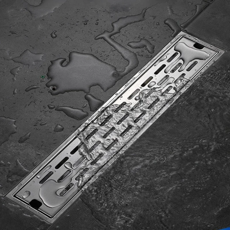 304 Stainless Steel Deodorization Type Drains Long Strip Bathroom Floor Drains Quick Water Drainage And Odor Control