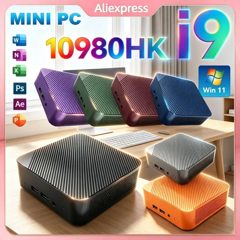 2026年新型ミニゲーミングpc-インテル-core-i9-10980hk-16gb-32gb-ram-1tb-2tb-ssd-wifi-6-4k-hd-ミニpc-ポケットデスクトップ-オフィスコンピューター