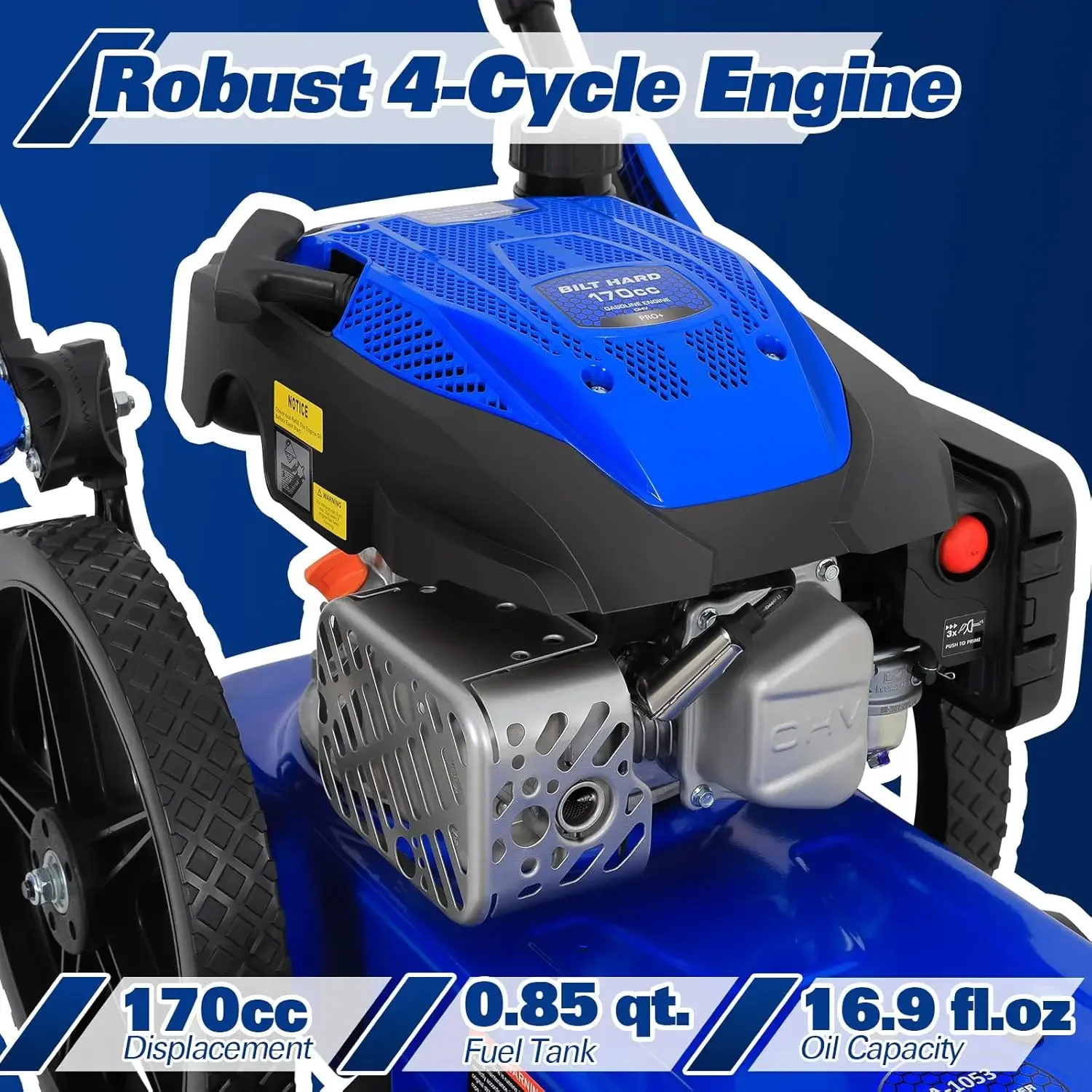 [مخزون محدود، اشتر الآن! ]Walk Behind String Trimmer، 170cc 4-Cycle Gas Brush Hog Mower، قطر القطع 22 بوصة، دفع الاعشاب الأكل