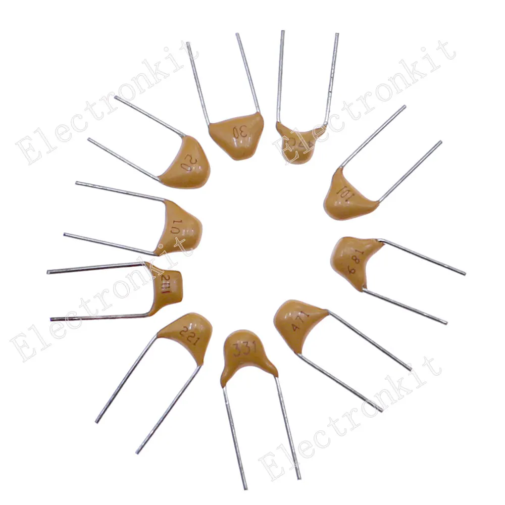 500pcs 10Value 50V Multilayer Monolithic Ceramic Capacitors Assorted Mixed kit10pf20pf30pf47pf100pf200pf220pf330pf470pf680pf