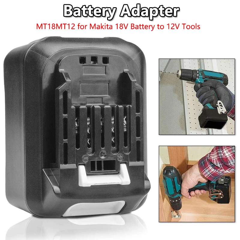 

Адаптер для аккумуляторов Makita 18V (Li-ion) для инструментов 12V: преобразует батареи Makita 18V в 12V для беспроводных электроинструментов BL1016 BL1021B