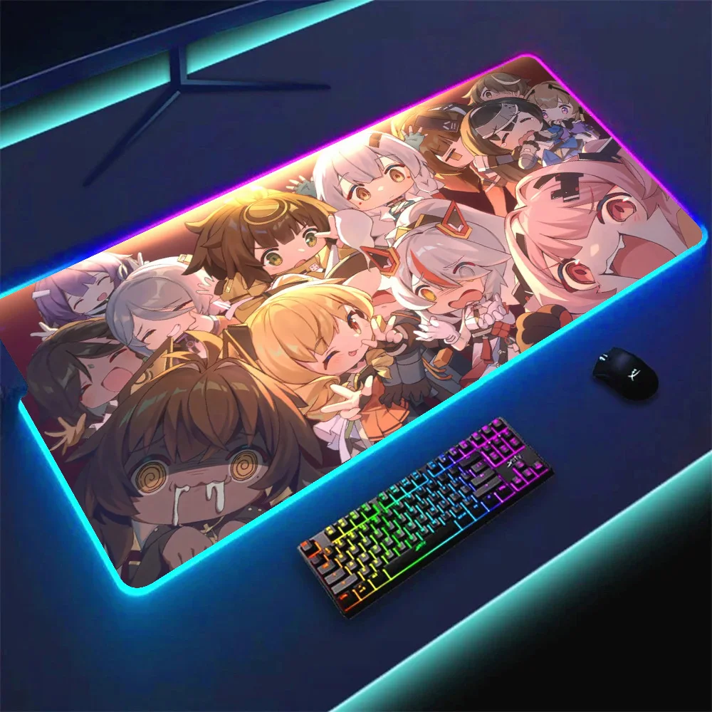 Popular mousepad Snowbreak Containment Zone RGB Gaming mouse pad Large Cool gamer Keyboard Desk Game Rubber No-slip desk Mat