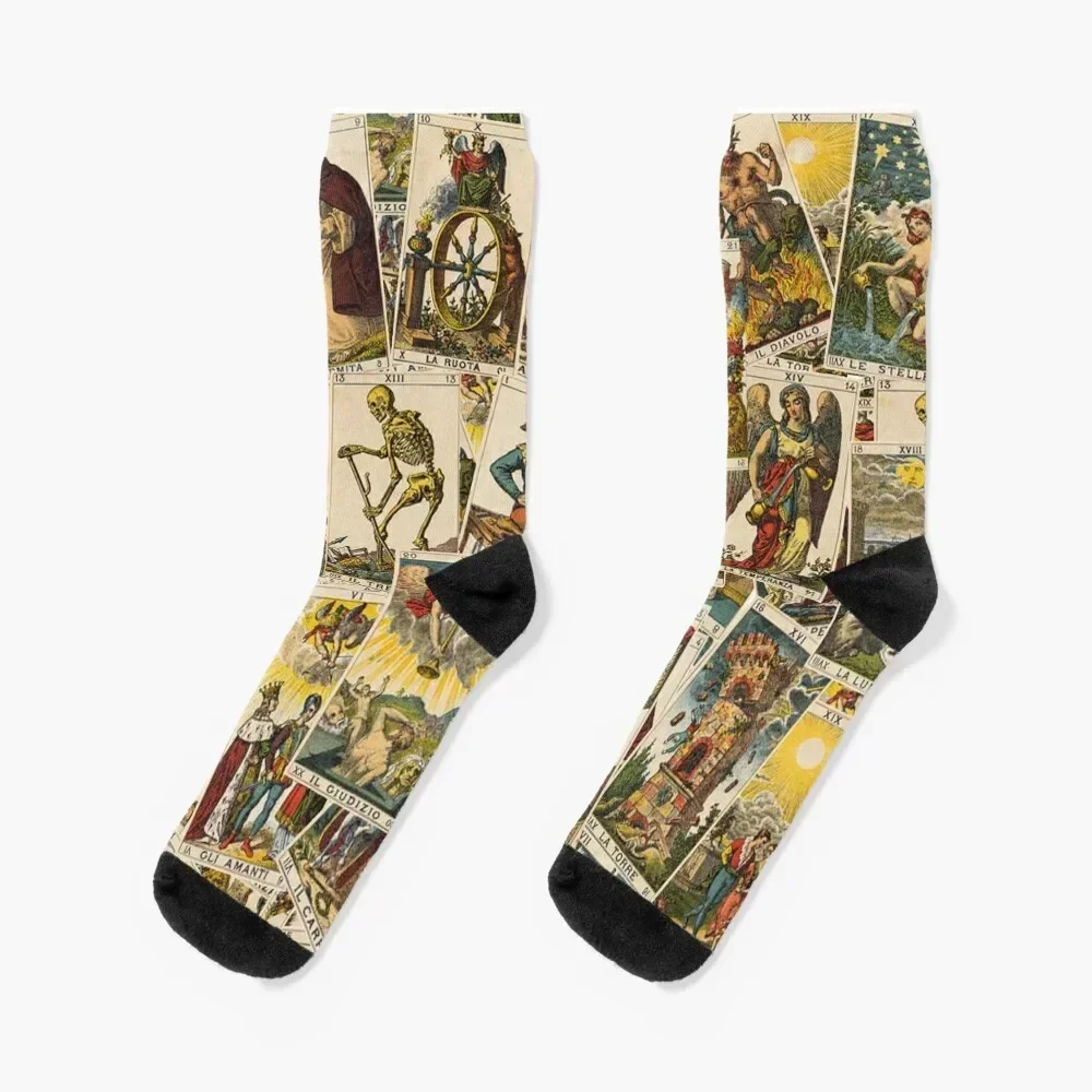 Tarot cards pattern Socks with print sport Male Socks Women's