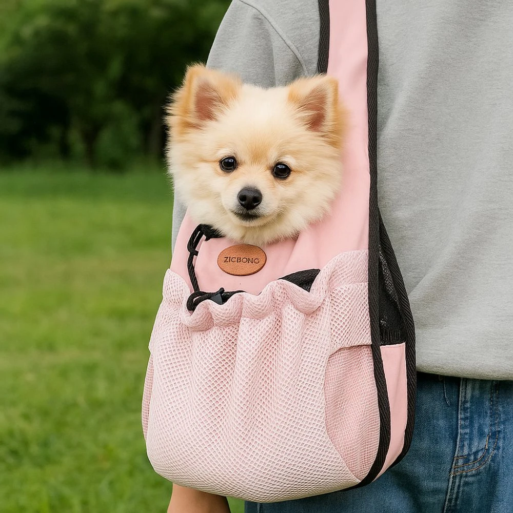 Breathable Foldable Pet Backpack Adjustable Double Shoulder Bag Portable Small Puppy Cat Carrier Outdoor Walking Hiking Trip