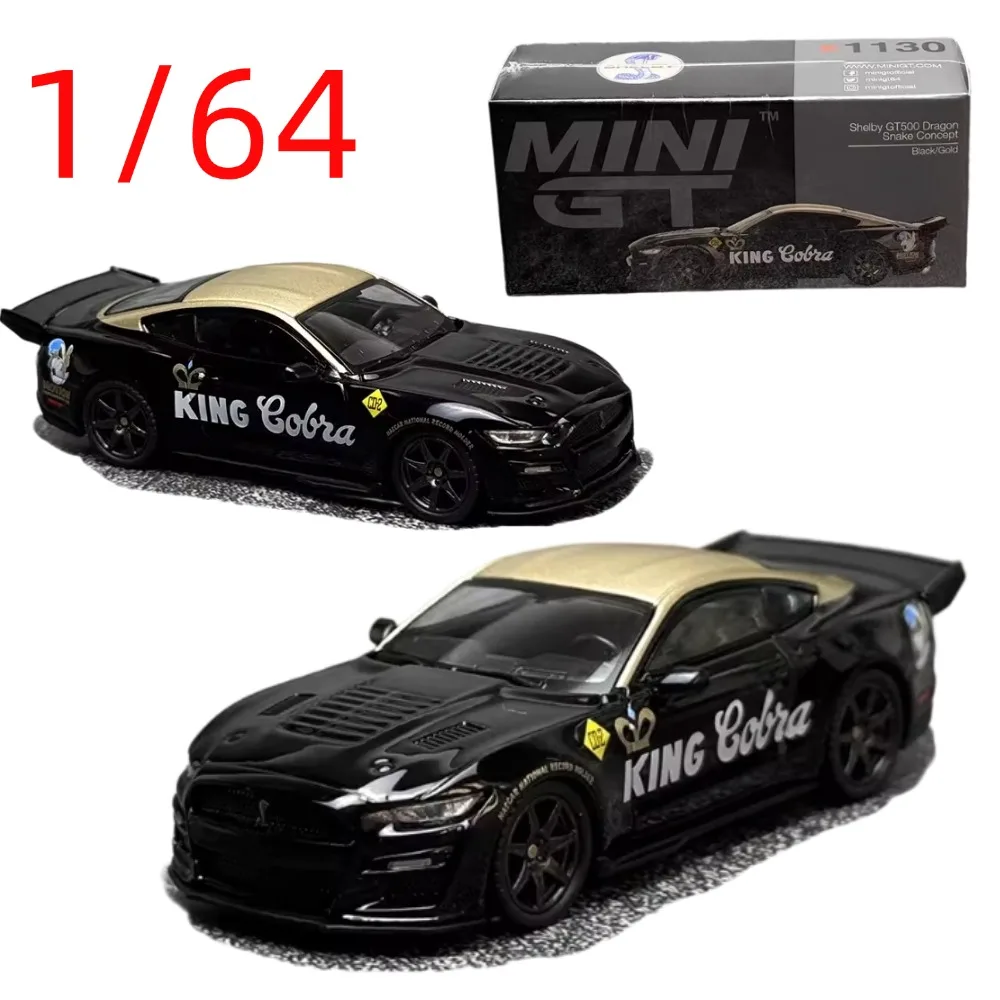 

Модель спортивного автомобиля MINI GT Diecast в масштабе 1/64 Ford Shelby GT500 Dragon Snake, модель гоночного автомобиля Ford Shelby GT500, игрушки для мальчиков