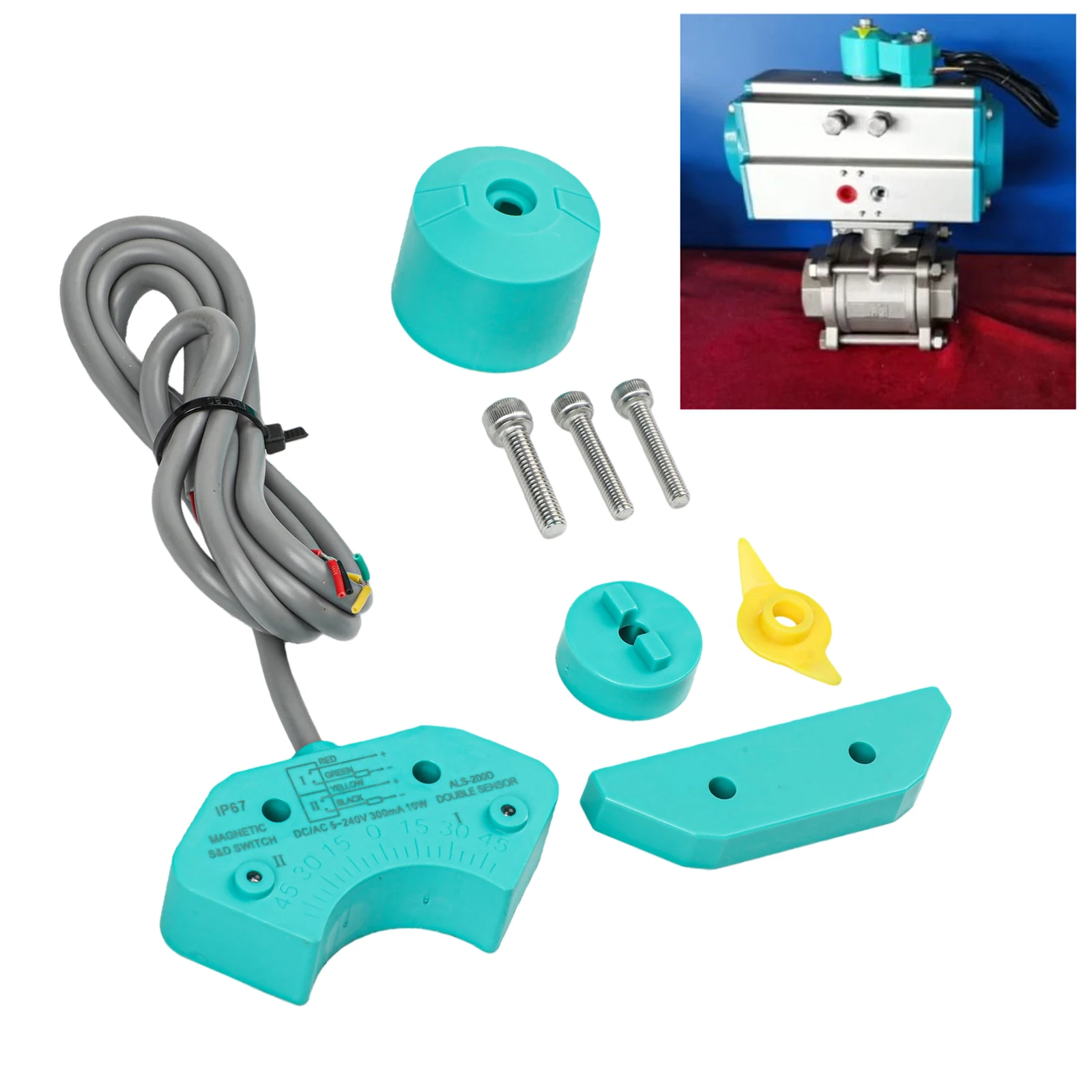 

Магнитный концевой выключатель ALS200D с пневматическим приводом и корпусом из АБС-пластика для автоматизации и контроля безопасности в трубопроводном оборудовании