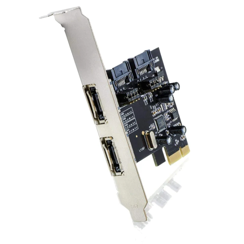 PCI-Express PCIe 2.0 Controller Card Interface Card for SATA III ESATA III SSD HDD Drives - 6Gbit S - 2X Internal