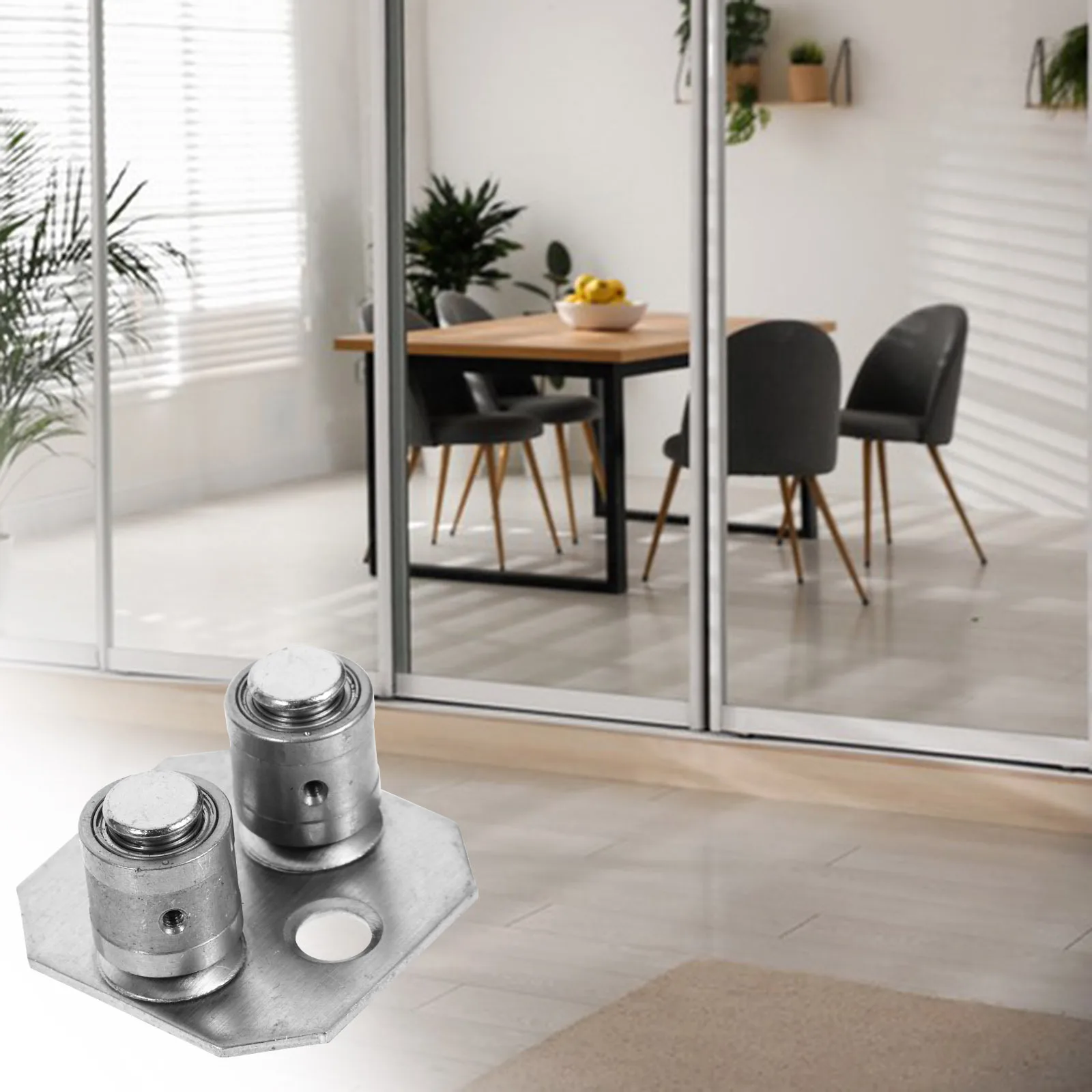 

6pcs Sliding Floor Guide Stainless Steel Abs Smooth For Barn Closet Glass Mobile Doors Hardware Barn Door Floor Guide Sliding