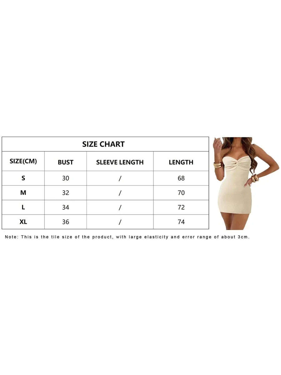 Sexy Strapless Tube Dress for Women Sleeveless Backless Cut Out Short Dresses Summer Bodycon Party Dress Y2k Streetwear