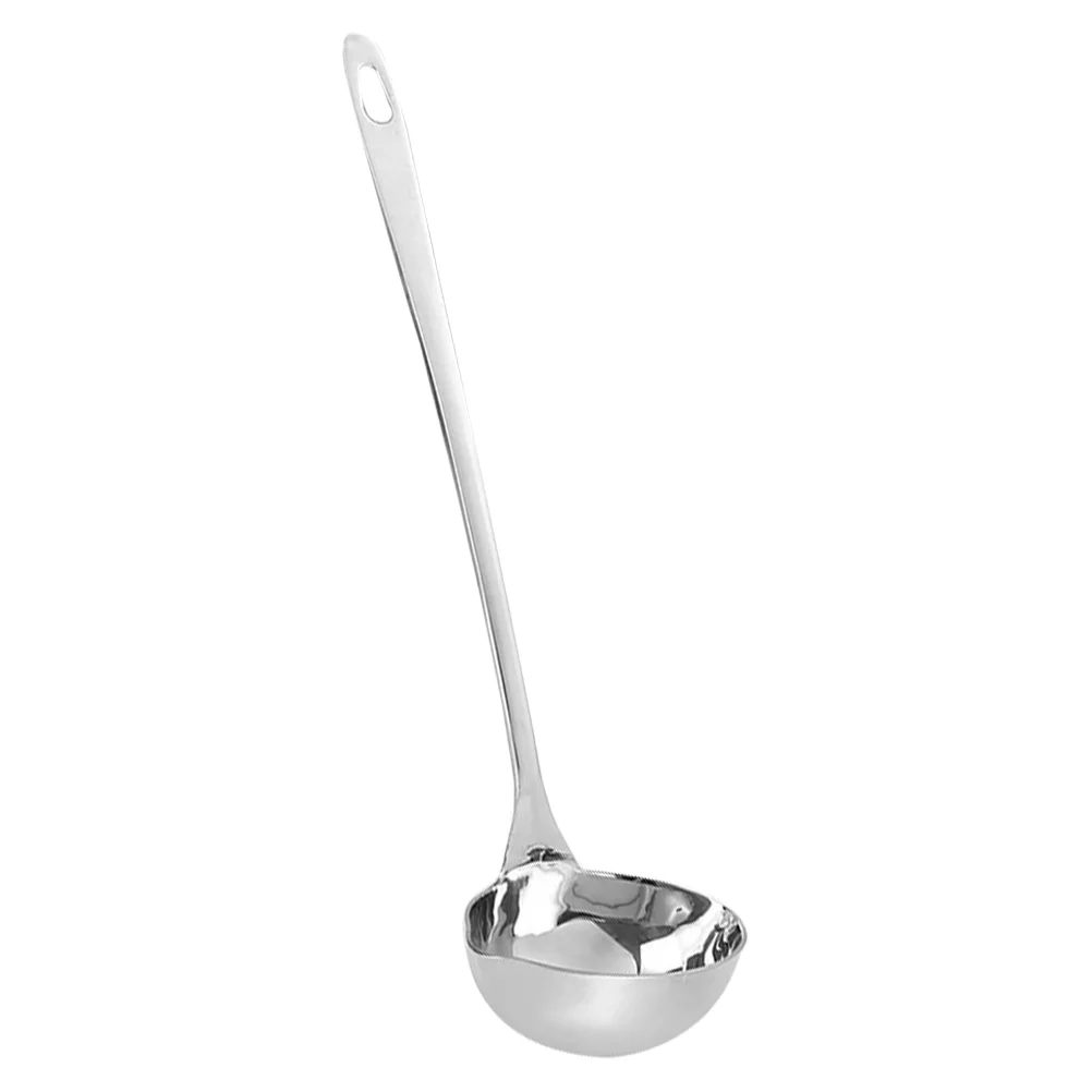 

Spoon with Spout Stainless Steel Soup Ladle Multipurpose Water Strainer Household Scoop Thicken Gravy Convenient Large