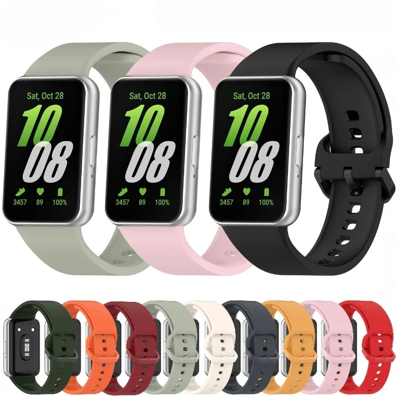 حزام سيليكون رياضي لهاتف Samsung Galaxy Fit 3 سوار معصم بديل رسمي لملحقات Samsung Galaxy Fit 3 Band
