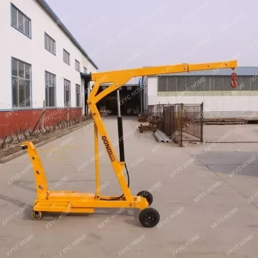 A  Electric Mobile Folding Small Crane Household Small Hydraulic Lifting Miniature Folding Arm Hoist
