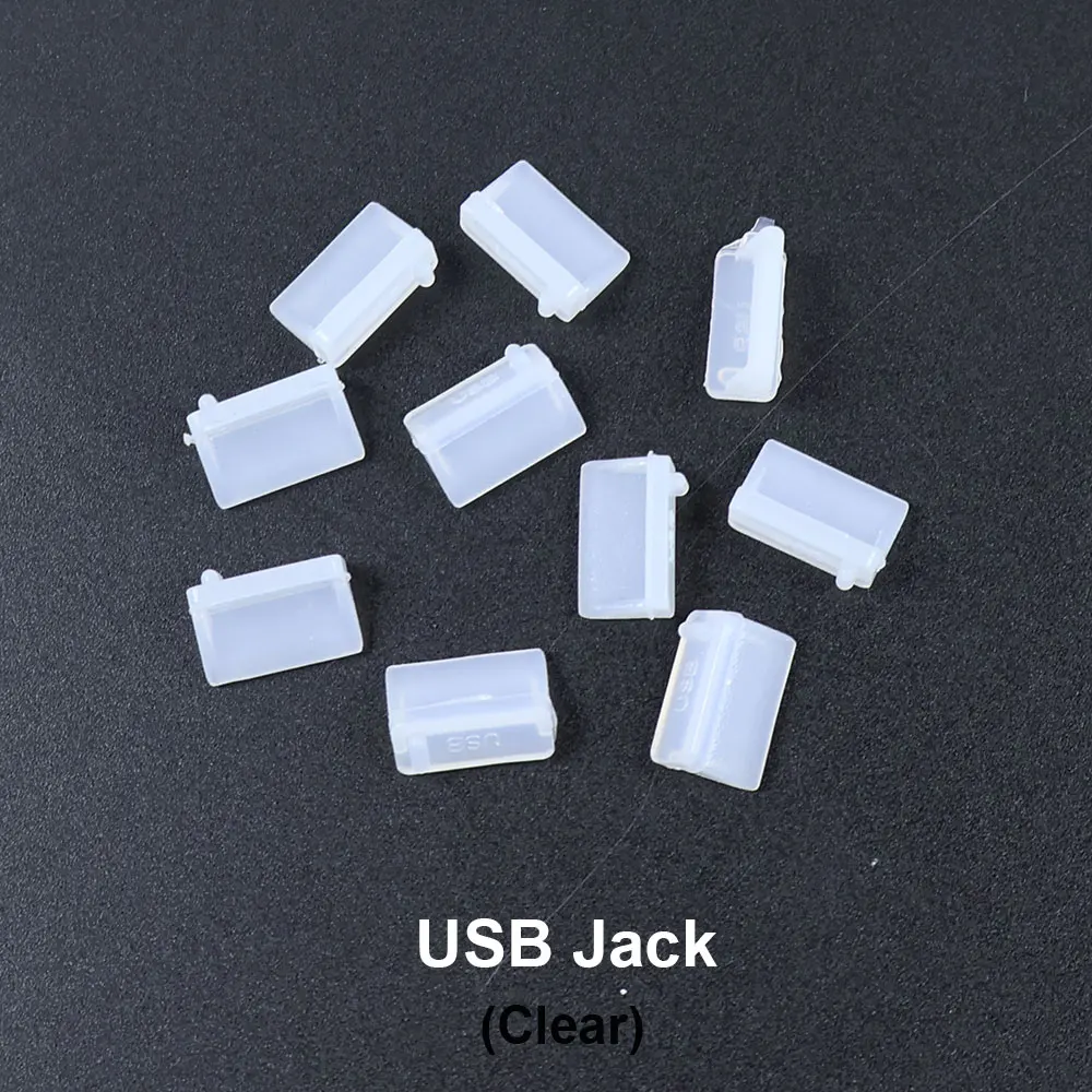 JCD 50pcs Silicone Dust Plugs Type-C Micro USB Phone Anti-dust Protector Cover USB Charging Port HDMI-Interface RJ45 For Laptop image 3