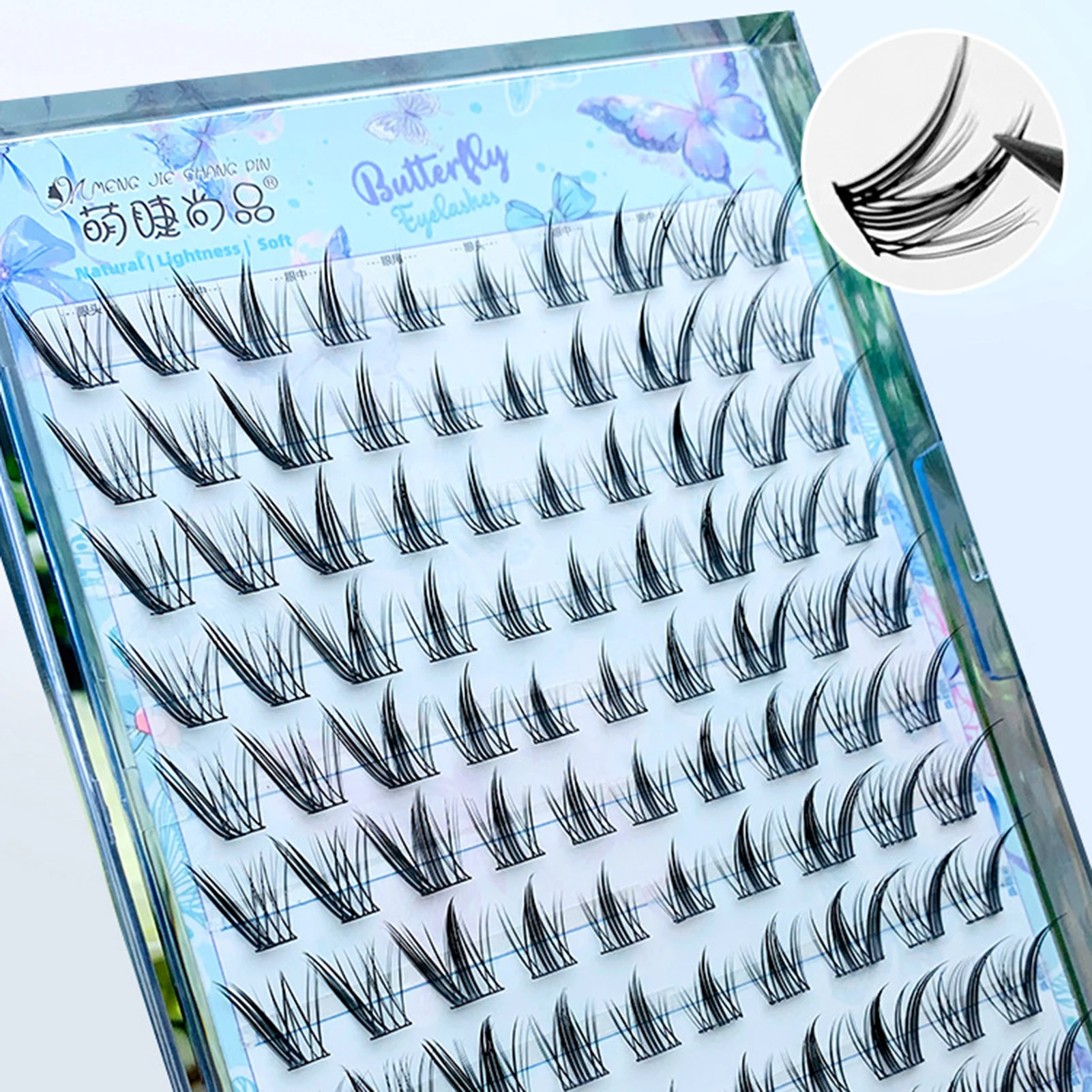 winged lashes C Curl Eyelash Extension Ultra-Light Reusable cluster Lashes Ideal for Cosplay and Costume Parties