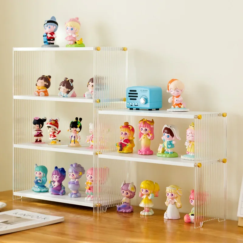 Blind Box Storage Display Rack Lego Figure Shelf Transparent Arrangement Cabinet Acrylic POP MART Display Box Layered Rack