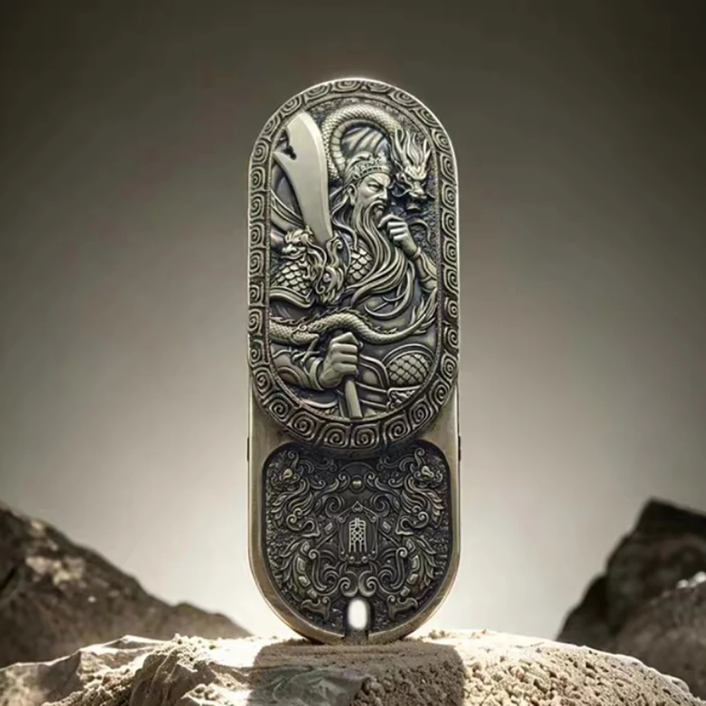 GUANGZHI ART & Bigdan EDC WU CAISHEN Fidget Slider Rotates Left And Right 360° Stress Relief Toy Push Slider Accessories