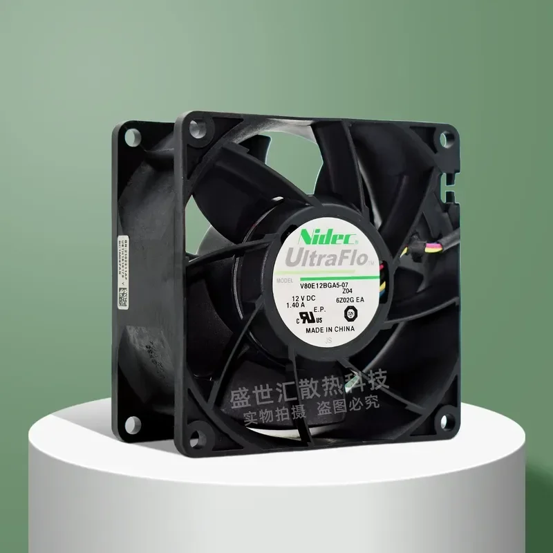 Nidec Violent 8038 12V 1.4A Server Inverter 8CM Chassis PWM Fan for Nidec V80E12BGA5-07