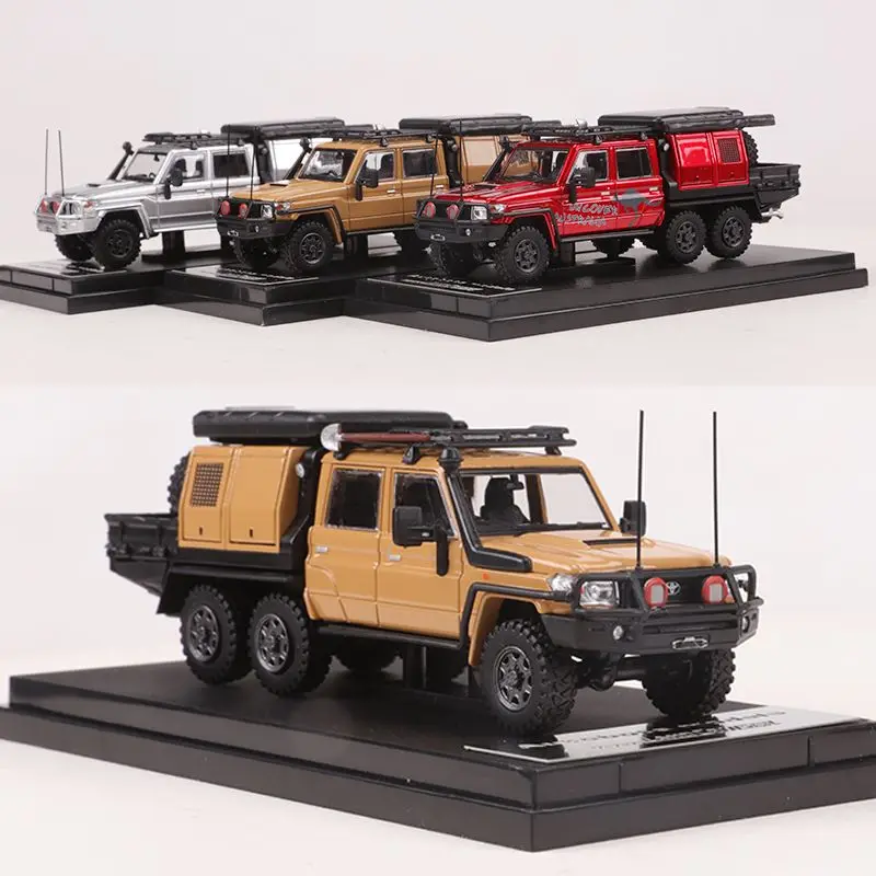 Autobots 1/64 kluzer lc79 zweireihige 6*6 modifizierte Offroad-Pickup-Legierung Auto Modell dekoration