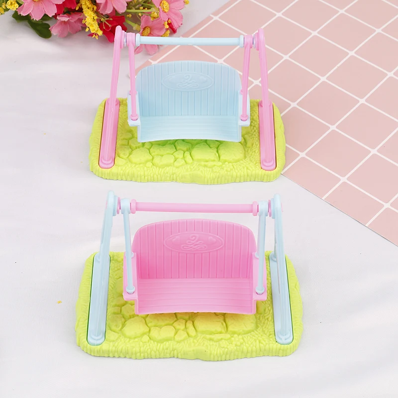 Ensemble de balançoire pour maison de poupée 1:12, Mini balançoire réaliste, accessoires de meubles de maison, cadeau de jeu pour enfants