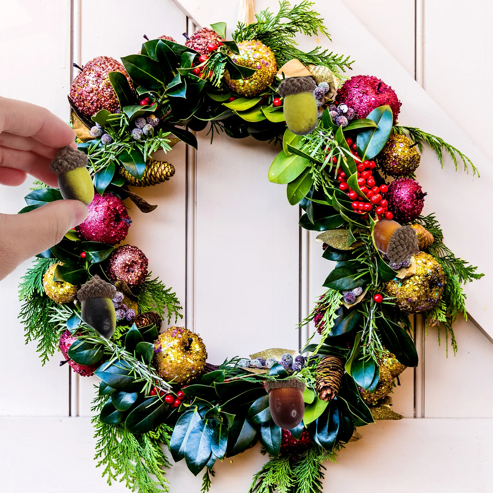 

100pcs Simulation Acorn Artificial Small Acorns For Decoration Lifelike Fall Table Scatter Thanksgiving Home Office Decor