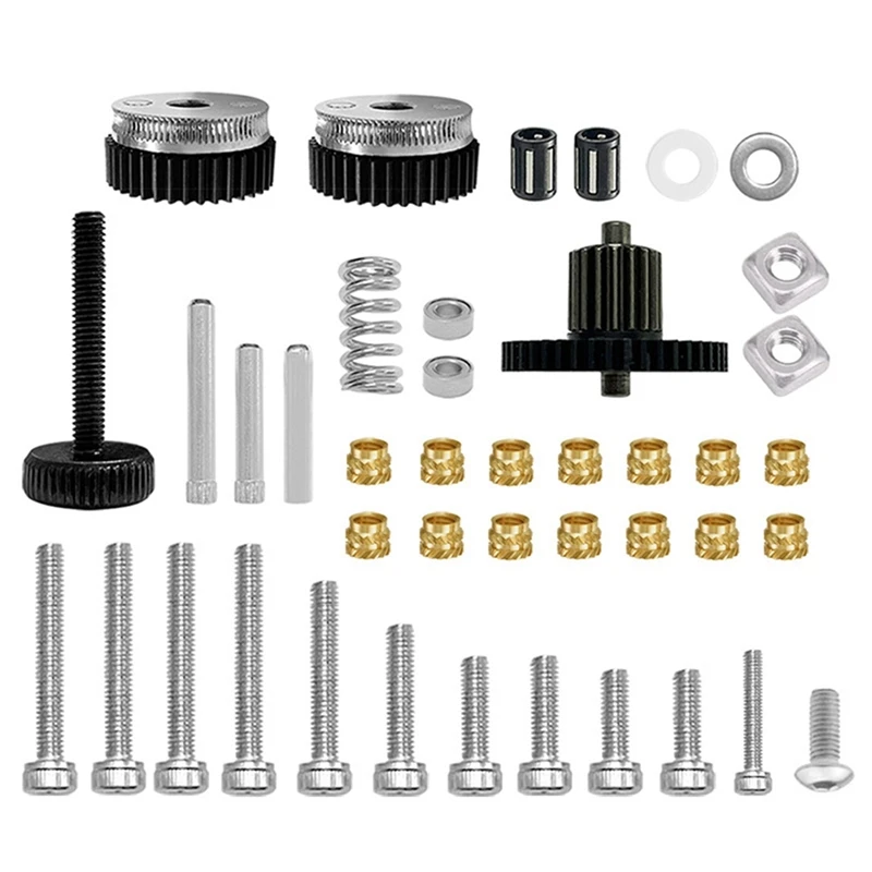 For HGX LITE Extruder Gear Kit Large Gear Clockwork2 Hardened Steel+PA66 HRC60 Gears for 3D Printer VORON2.4