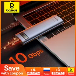 Custodia SSD Baseus M2 NVMe SATA Doppio protocollo 10 Gbps M.2 a USB Tipo C 3.2 Gen 2 Custodia esterna SSD SATA NVMe portatile