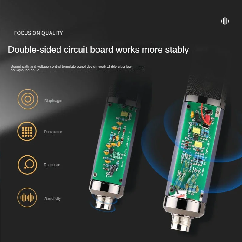 F22 microfono a condensatore a diaframma grande 16 26 34 Core Live Recording 5V 48V grande scheda madre alta qualità del suono