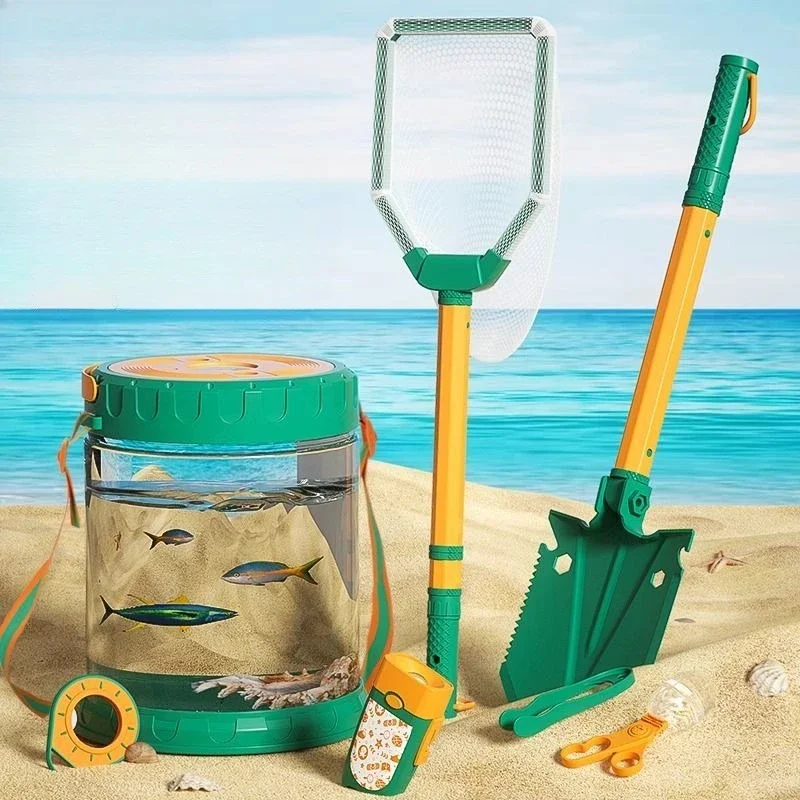 

Children's sea tools set Play sand tools Beach toys Seaside fish farming Insect observation box Camping equipment